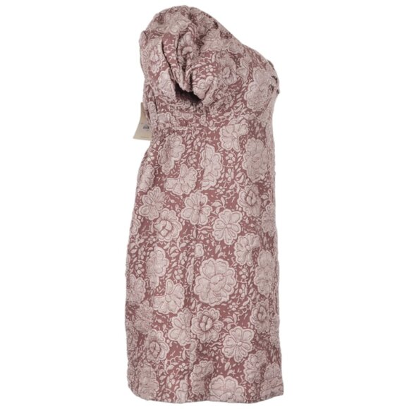 NWT! bohme Puff Short Sleeve Darcella Floral Mini Dress in Mauve Size XL - Picture 4 of 8